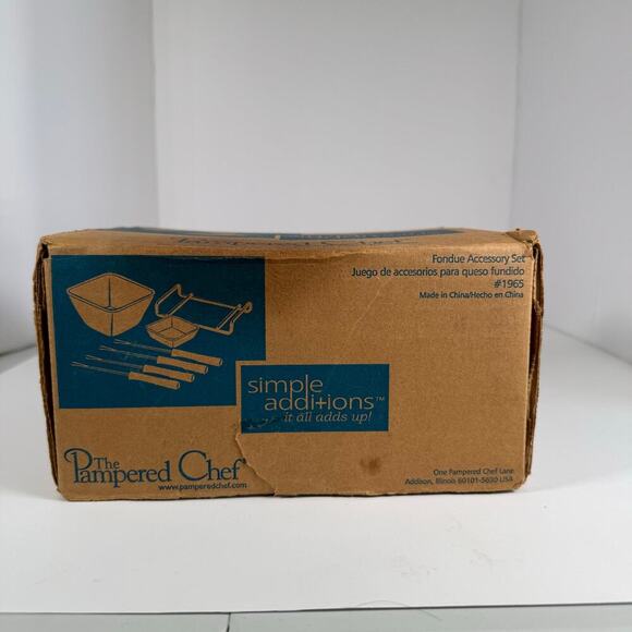 The Pampered Chef Simple Additions Fondue Accessory Set #1965 - Picture 1 of 6